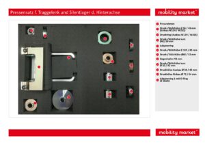 pressensatz f. traggelenk vo.u. hi / hinterachslager mb