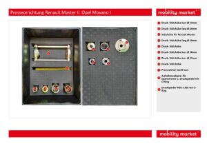pressvorrichtung renault master ii / opel movano i