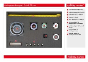 radlagerwerkzeugsatz polo Ø 72 mm