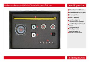 radlagerwerkzeugsatz vw polo / Škoda fabia lager Ø 66 mm