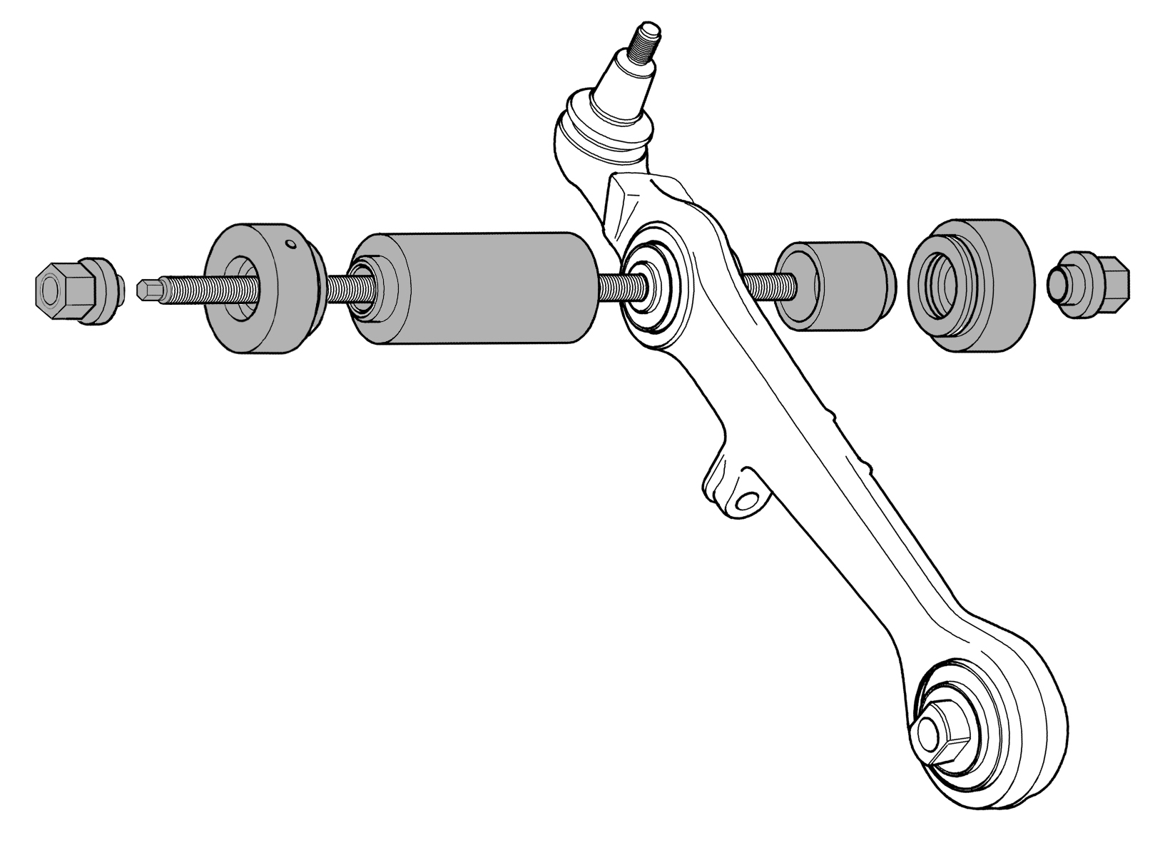 druck /stützhülsen satz Ø 30 – 90 mm kurz, 45 mm