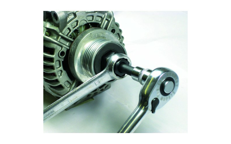 Zusatzbild 2 Lichtmaschinenriemenscheiben-De- / Montageset (Freilauf)