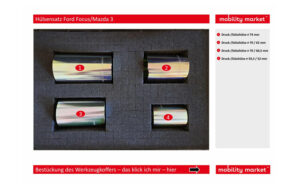 Zusatzbild 1 Hülsensatz zum Auspressen der Silentlager an der Hinterachse bei Ford Focus/Mazda 3/Volvo